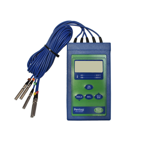 Penta III Bivolt - Termômetro Portátil com 5 Sensores Full Gauge