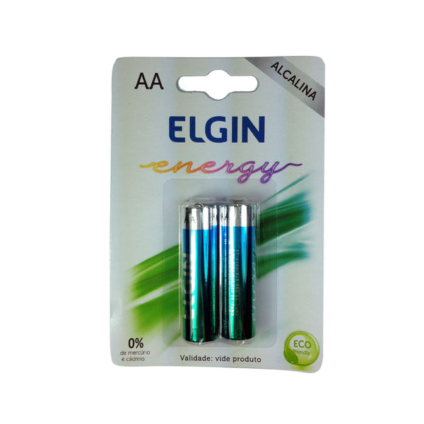Pilha Alcalina AA Elgin - 02 Unidades