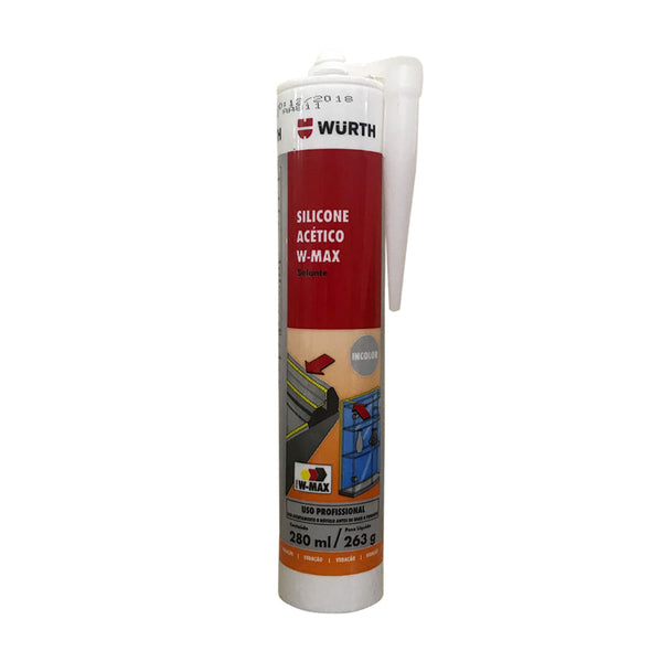 Silicone Selante Acético Incolor 280mL/263g Wurth Profissional