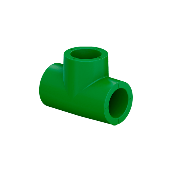 Tê Normal Fêmea PPR Verde Termofusão Água Quente Fria 50mm