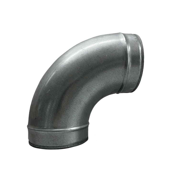 Curva 90º 100mm de Chapa de Aço Galvanizada