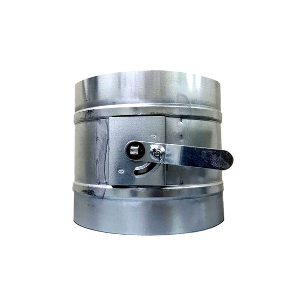 Damper Borboleta Regulador de Vazão de Ar Manual 200mm de Chapa de Aço Galvanizada