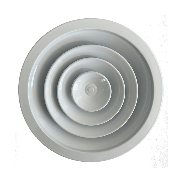 Difusor de Ar Redondo Circular Alumínio Branco 200mm 8pol
