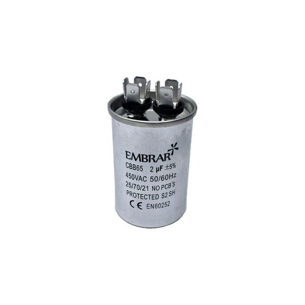 Capacitor Permanente 2uF 450V Alumínio