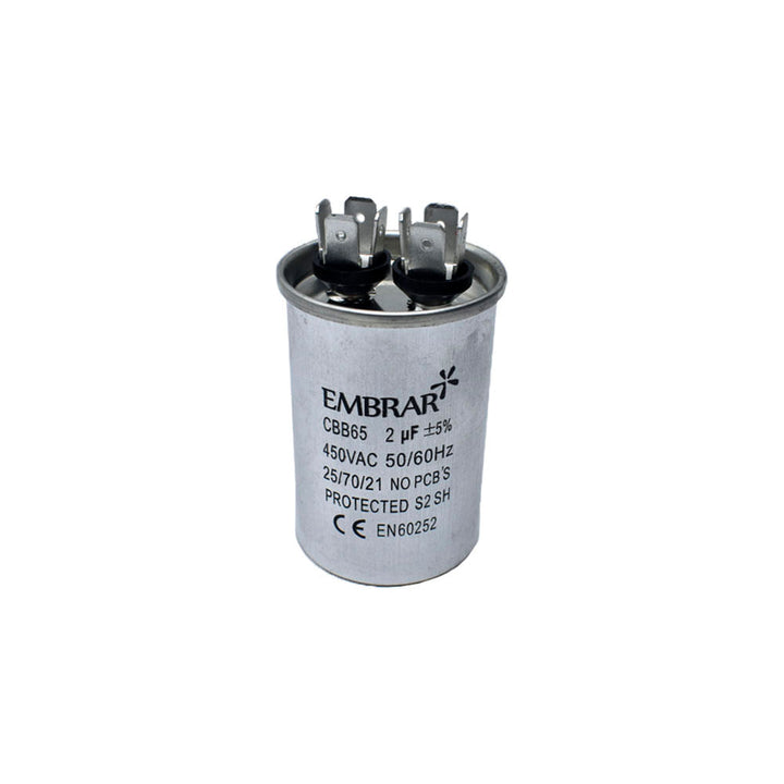 Capacitor Permanente 2uF 450V Alumínio