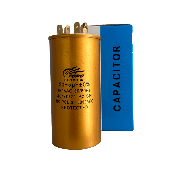 Capacitor Permanente Duplo Ar Condicionado Alumínio 30+5uF ±5% 450V