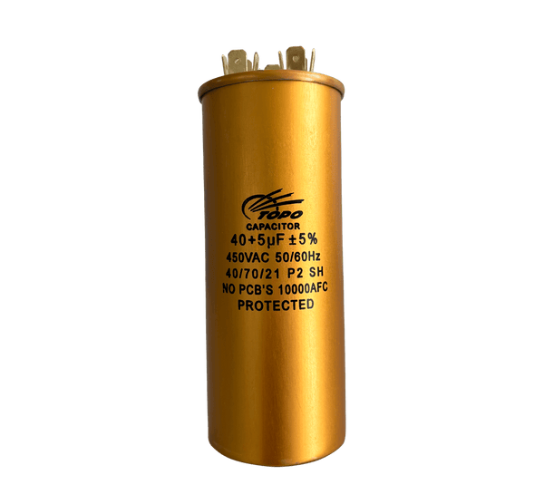 Capacitor Permanente Duplo Ar Condicionado Alumínio 40+5uF ±5% 450V