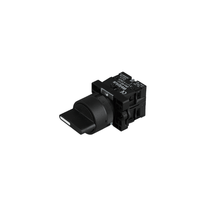 Chave Seletora Comutadora Botão Plástico 3 Posições Fixas (1-0-2) Knob Manopla Curta 2NA 22mm 220V