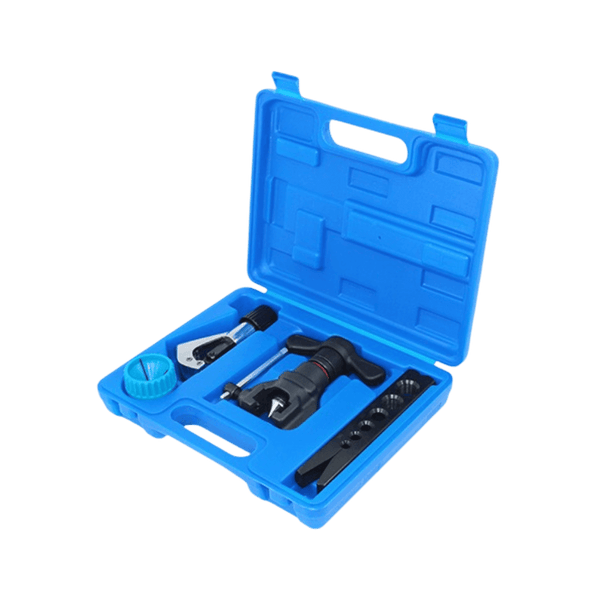 Kit Flangeador Excêntrico Catraca Limitador de Torque 3/16” a 3/4" + Cortador 1/8" a 1.1/8" + Escareador 3/16" a 1.1/2"