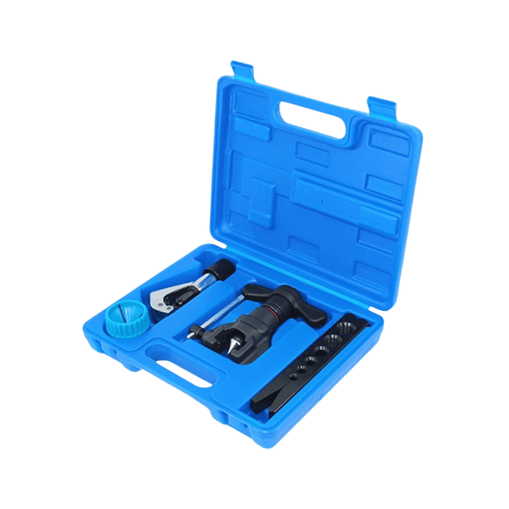 Kit Flangeador Excêntrico Catraca Limitador de Torque 3/16” a 3/4" + Cortador 1/8" a 1.1/8" + Escareador 3/16" a 1.1/2"