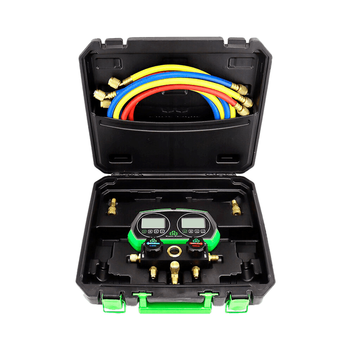 Manifold Digital Profissional 2 Vias Vacuômetro Integrado 90 Gases Refrigerantes DSZH SUPER STARS