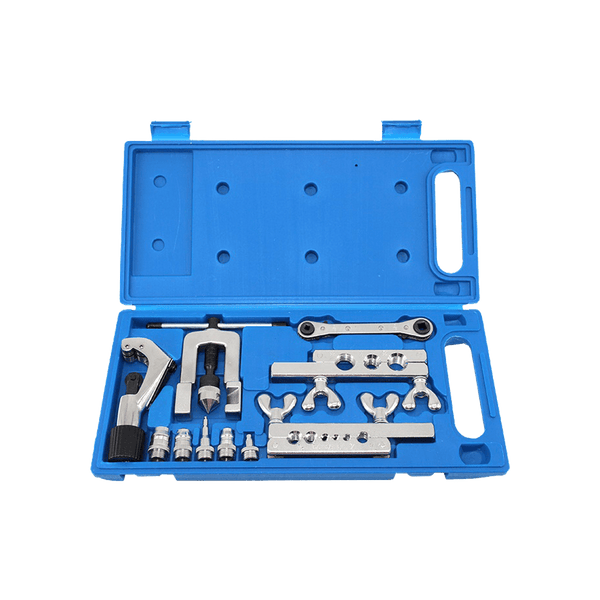 Kit Flangeador e Alargador de Tubos 1/8" a 3/4" + Cortador 1/8" a 1.1/8" + Chave Catraca 3/16" a 3/8"