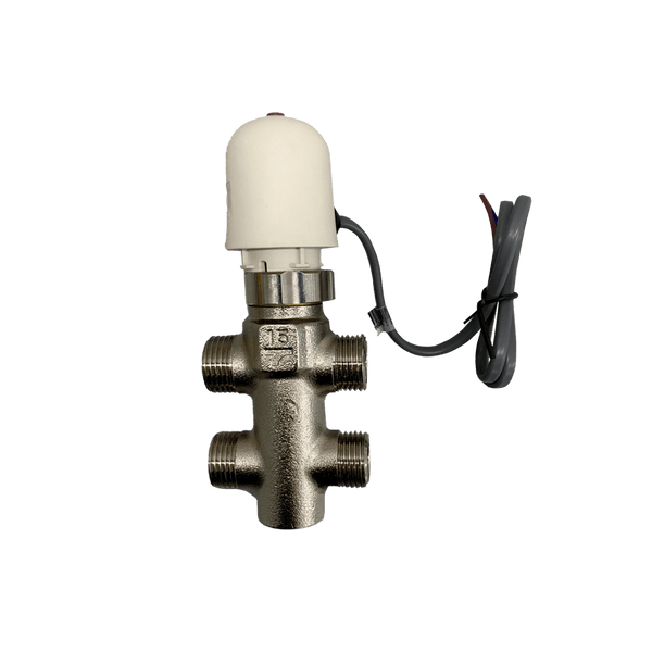 Válvula de 3 Vias 1/2" BSP 4 Saídas com Atuador ON/OFF 220V
