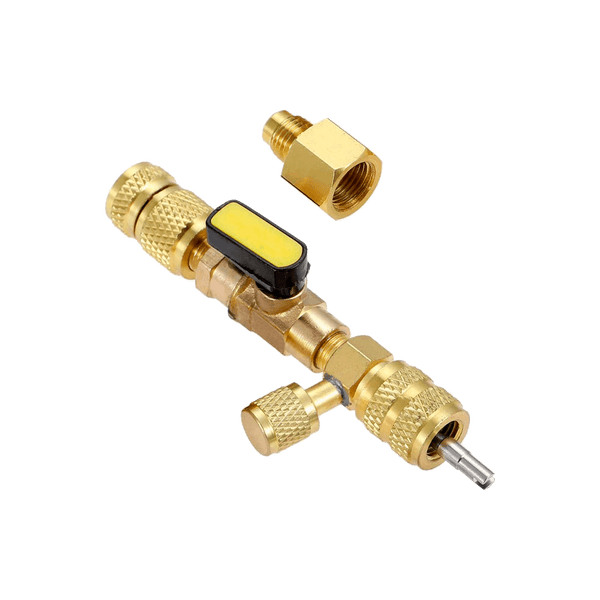 Extrator Instalador Válvula de Serviço Schraeder Ventil com Adaptador 1/4” Macho x 5/16” Fêmea