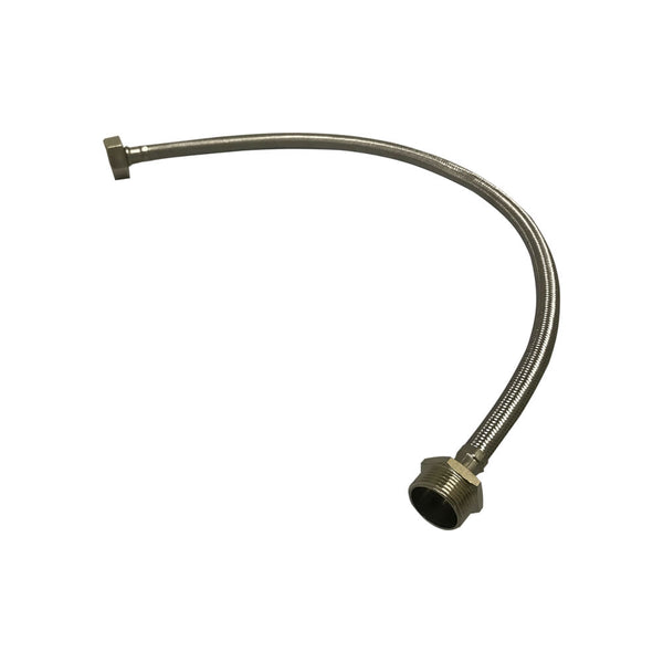 Mangote Flexível Malha de Aço Inox Rosca Fêmea Macho 30cm - 3/4