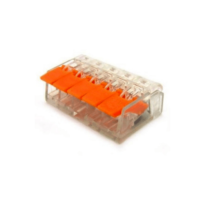 Conector de Emenda Tipo Wago 5 Polos 600V 32A 4mm²