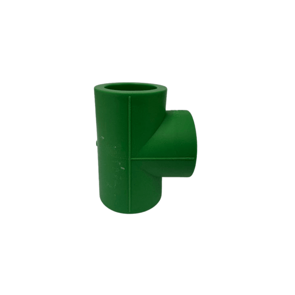 Tê Normal Fêmea PPR Verde Termofusão Água Quente Fria 32mm