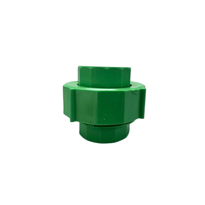 União Plástica 32mm Fêmea Fêmea PPR Verde Termofusão Água Quente Fria