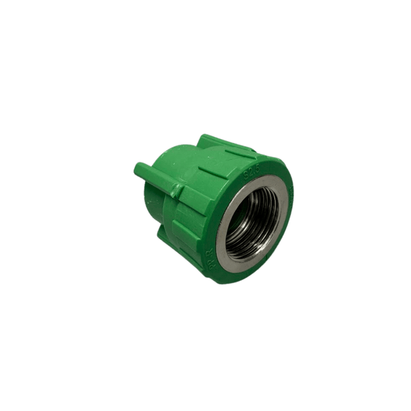 Adaptador Conector Rosca Fêmea PPR Verde Termofusão Água Quente Fria 32mm x 1pol