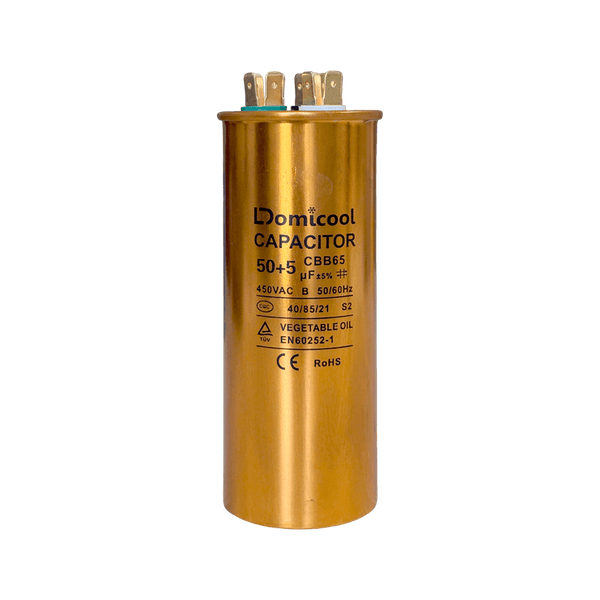 Capacitor Permanente Duplo Ar Condicionado Alumínio 50+5uF ±5% 450V