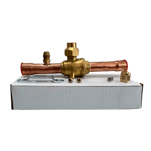 Válvula Esfera Cobre GBC 5/8 Solda Porta Acesso Schrader Refrigeração Ar Condicionado