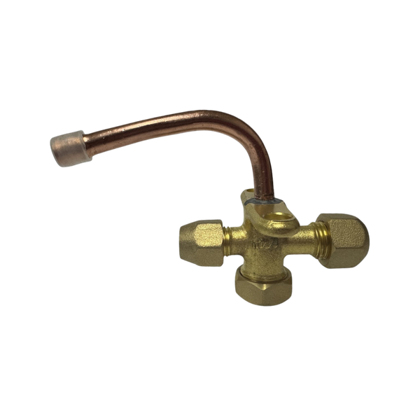 VALVULA DE SERVICO 1/4'' PARA AR CONDICIONADO SPLIT R410A CURVA