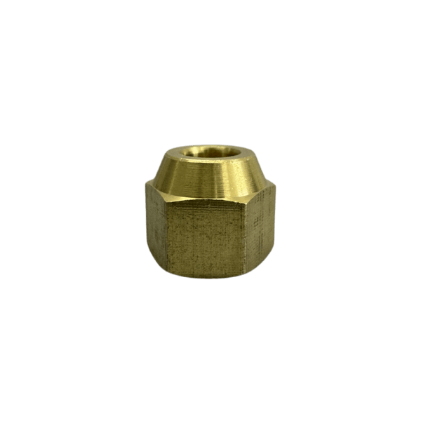 Porca Flange Curta Latão 3/8" Rosca SAE Refrigeração Ar Condicionado