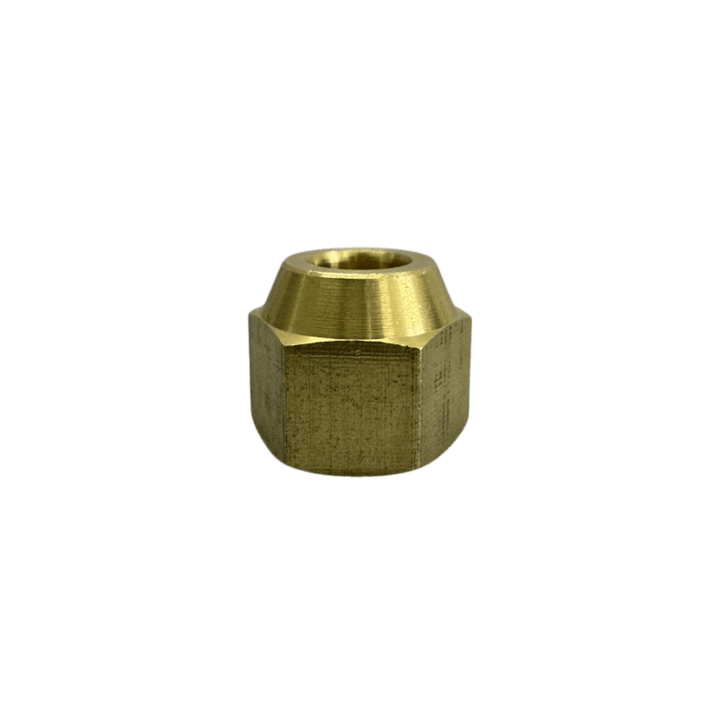 Porca Flange Curta Latão 3/8" Rosca SAE Refrigeração Ar Condicionado