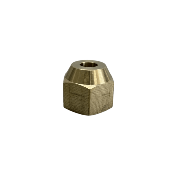 Porca Flange Curta Latão 5/16" Rosca SAE Refrigeração Ar Condicionado