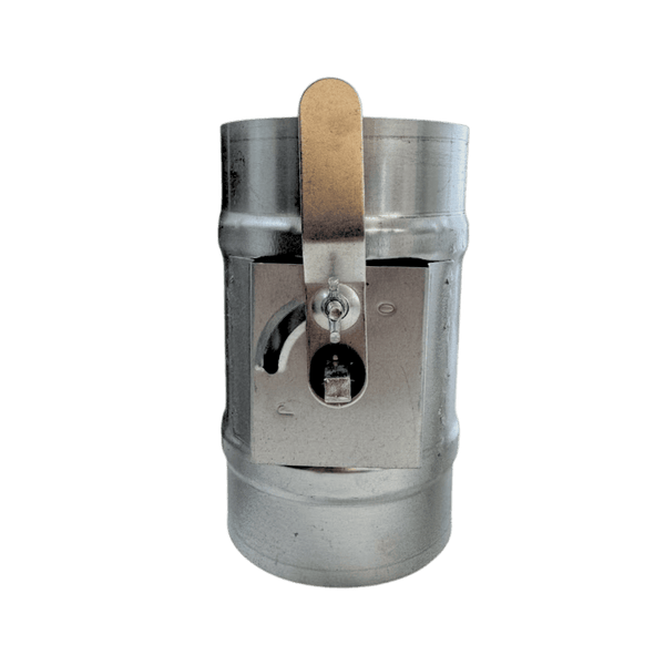 Damper Borboleta Regulador de Vazão de Ar Manual 100mm de Chapa de Aço Galvanizada