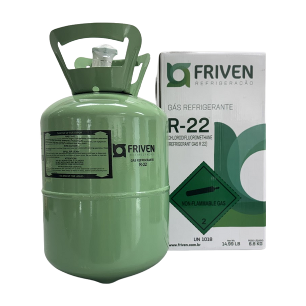 GAS R22 - CILINDRO DESCARTAVEL 6,8KG ONU1018 IBAMA3102 ! FRIVEN