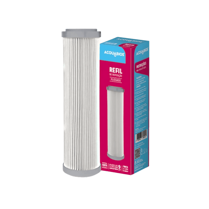 Refil para Filtro Plissado Lavável 25 micra 9.3/4'' 1.800L/h