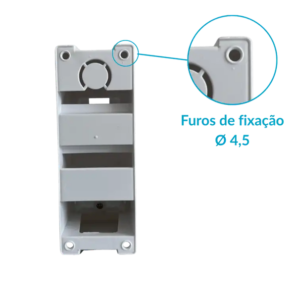 Caixa De Sobrepor Slim Para 2 Disjuntores Din Com Tomada 20A AC&A