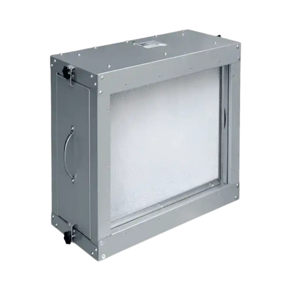 Caixa de Filtragem Metálica Tomada de Ar Externo G4 + F8 240mm x 230mm