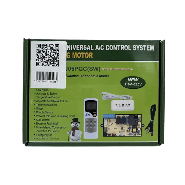 Placa Eletrônica Universal com Controle Remoto e Sensor para Controle de Velocidade e Ventilação para Split Hi-wall / Piso Teto Quente e Frio 220V