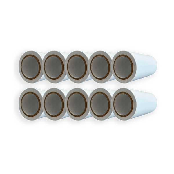 Kit com 10 Rolos de Fita PVC Branca de Acabamento Não Adesiva 100mm x 10m