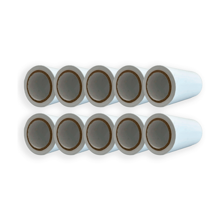 Kit com 10 Rolos de Fita PVC Branca de Acabamento Não Adesiva 100mm x 10m