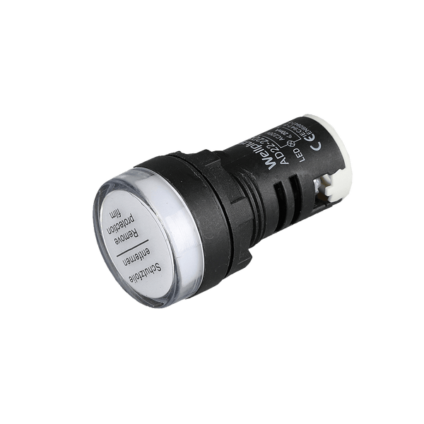 Sinaleiro Plástico LED Monobloco Branco 22mm 220V