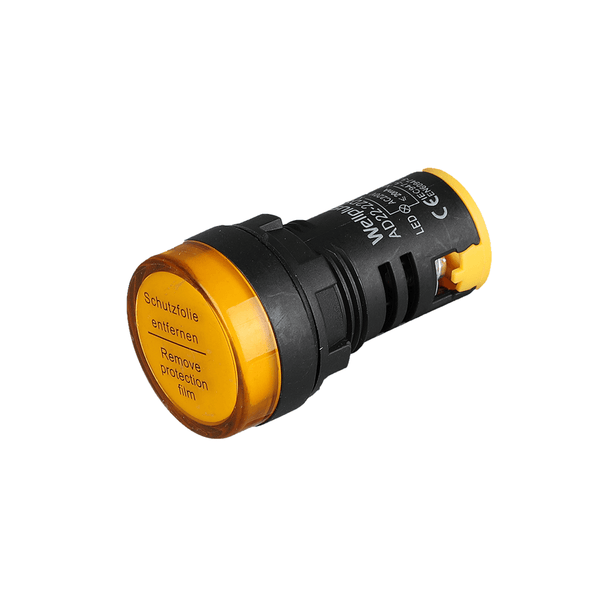 Sinaleiro Plástico LED Monobloco Laranja 22mm 220V